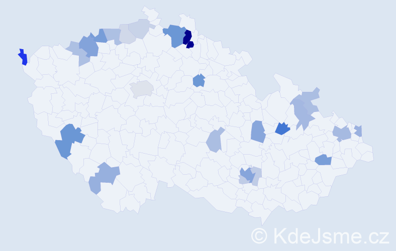Příjmení: 'Vogt', počet výskytů 63 v celé ČR