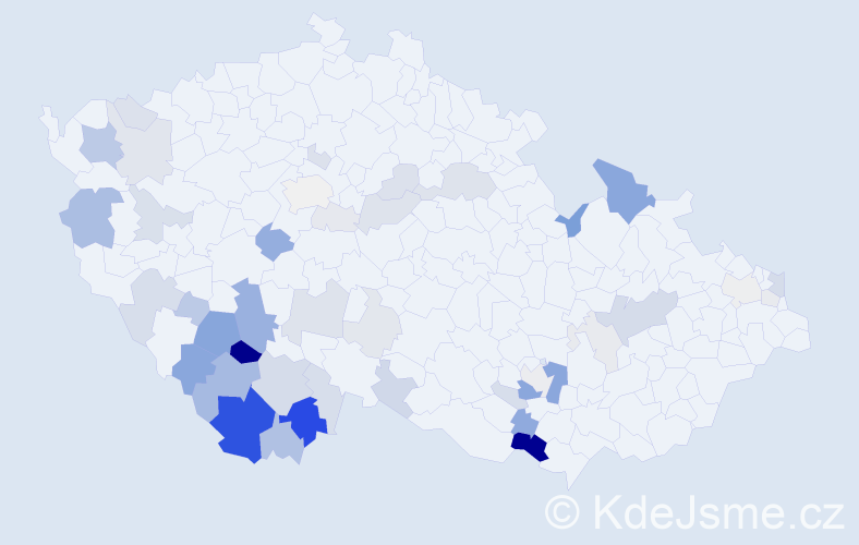 Příjmení: 'Kalianko', počet výskytů 153 v celé ČR