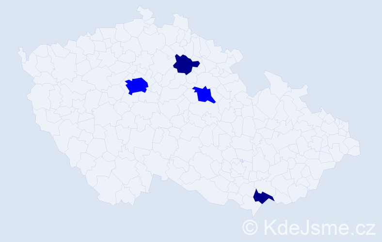 Příjmení: 'Dubas', počet výskytů 6 v celé ČR
