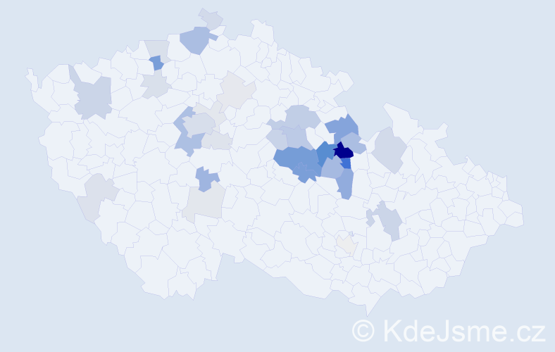 Příjmení: 'Čáslavka', počet výskytů 111 v celé ČR