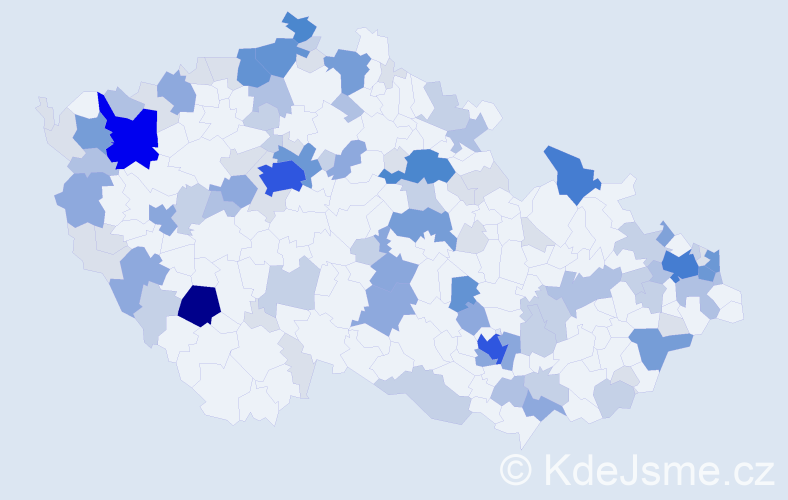 Příjmení: 'Pavlovič', počet výskytů 341 v celé ČR
