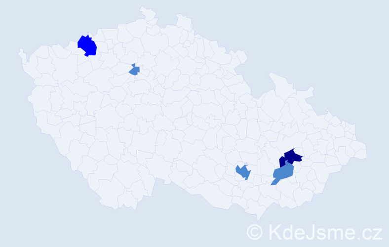 Příjmení: 'Potrok', počet výskytů 8 v celé ČR