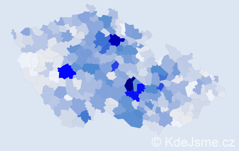 Příjmení: 'Havelka', počet výskytů 3563 v celé ČR