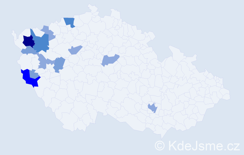 Příjmení: 'Kugel', počet výskytů 29 v celé ČR