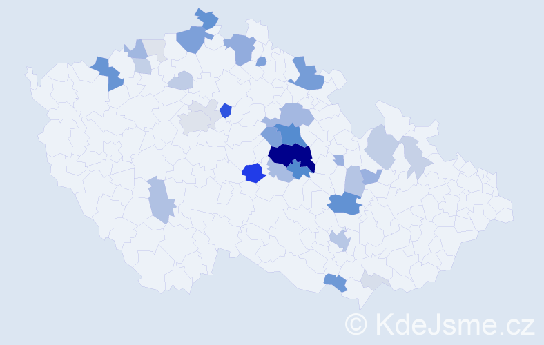 Příjmení: 'Burkoň', počet výskytů 121 v celé ČR