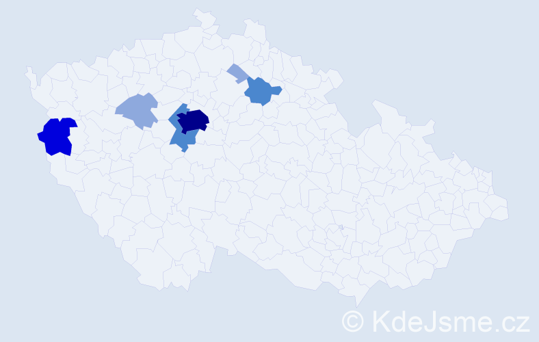 Příjmení: 'Hayerová', počet výskytů 21 v celé ČR