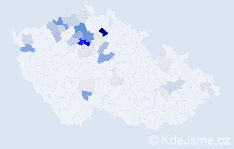 Příjmení: 'Prejzová', počet výskytů 139 v celé ČR