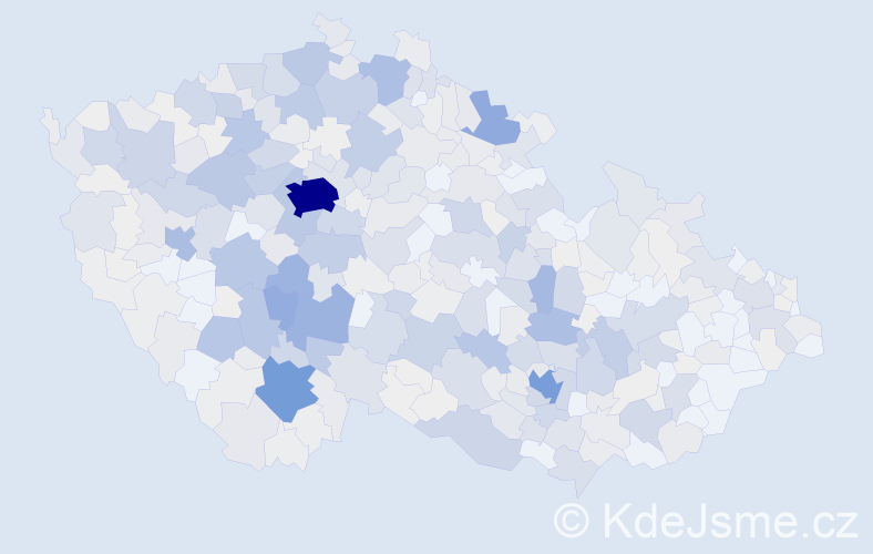 Příjmení: 'Peterka', počet výskytů 2066 v celé ČR
