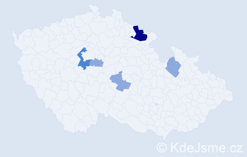 Příjmení: 'Stibbe', počet výskytů 13 v celé ČR