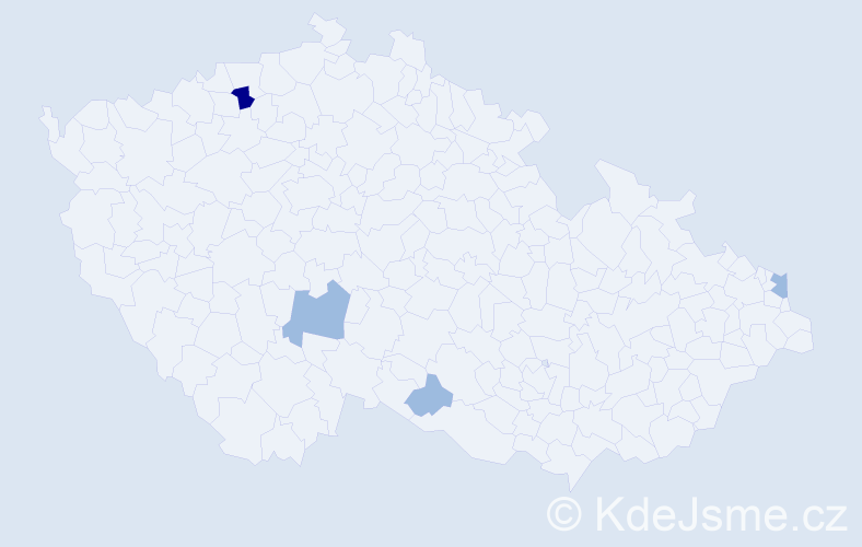 Příjmení: 'Dobosi', počet výskytů 7 v celé ČR