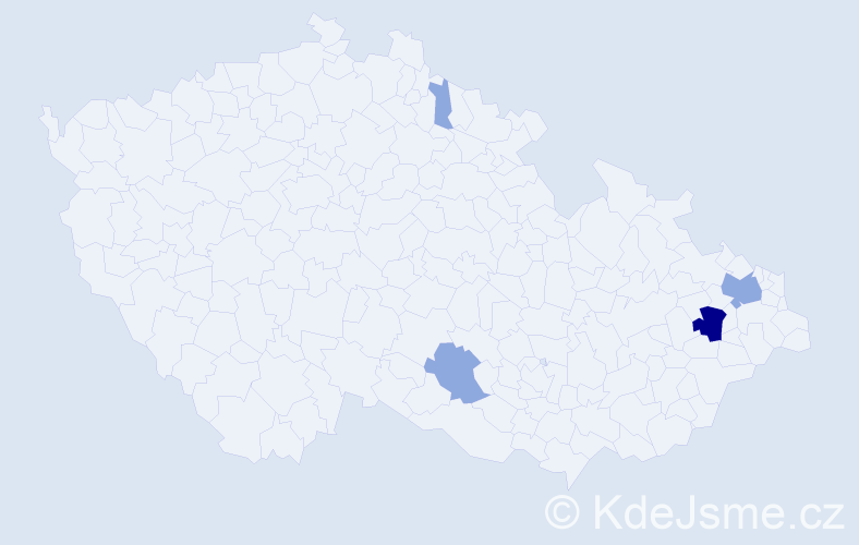 Příjmení: 'Mattiviová', počet výskytů 8 v celé ČR
