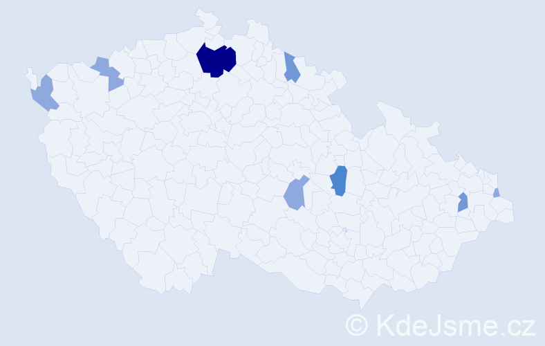 Příjmení: 'Kállaiová', počet výskytů 17 v celé ČR