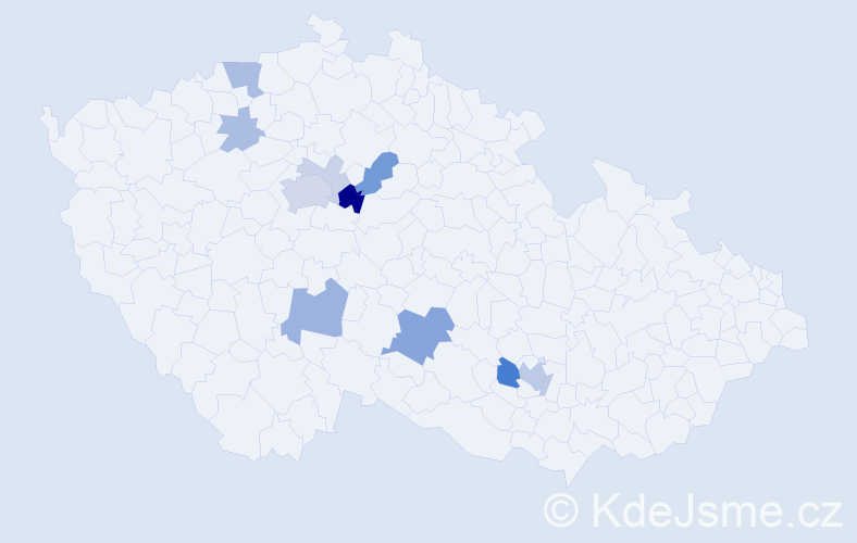 Příjmení: 'Vencour', počet výskytů 27 v celé ČR