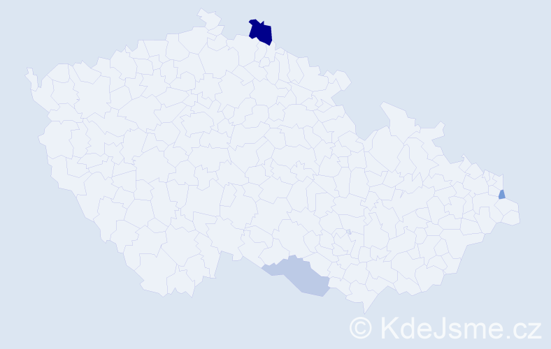 Příjmení: 'Barabančíková', počet výskytů 5 v celé ČR
