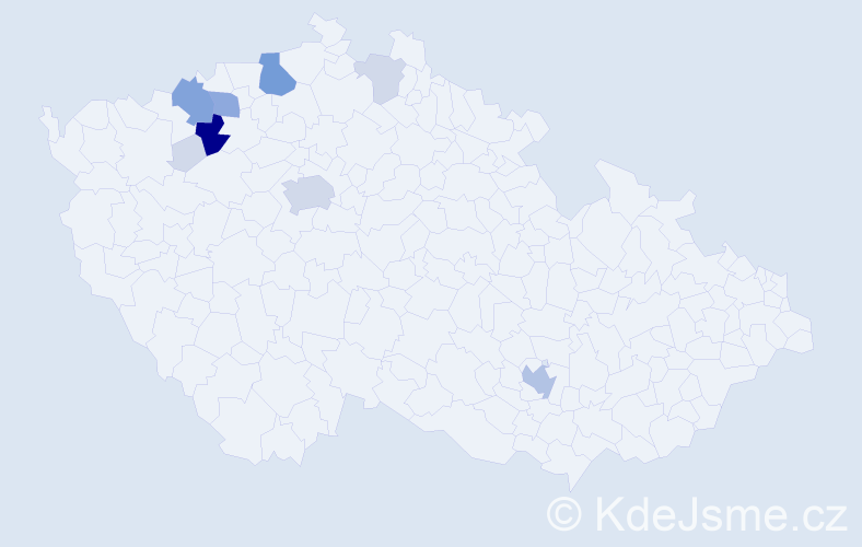 Příjmení: 'Kadet', počet výskytů 33 v celé ČR