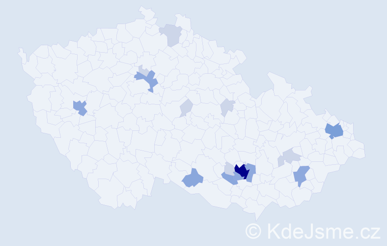 Příjmení: 'Berets', počet výskytů 38 v celé ČR