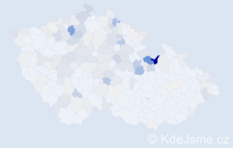 Příjmení: 'Brůnová', počet výskytů 537 v celé ČR