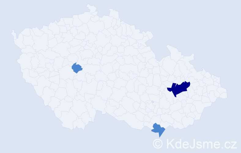 Příjmení: 'Kneipová', počet výskytů 5 v celé ČR