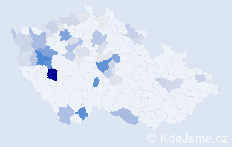 Příjmení: 'Nocar', počet výskytů 175 v celé ČR