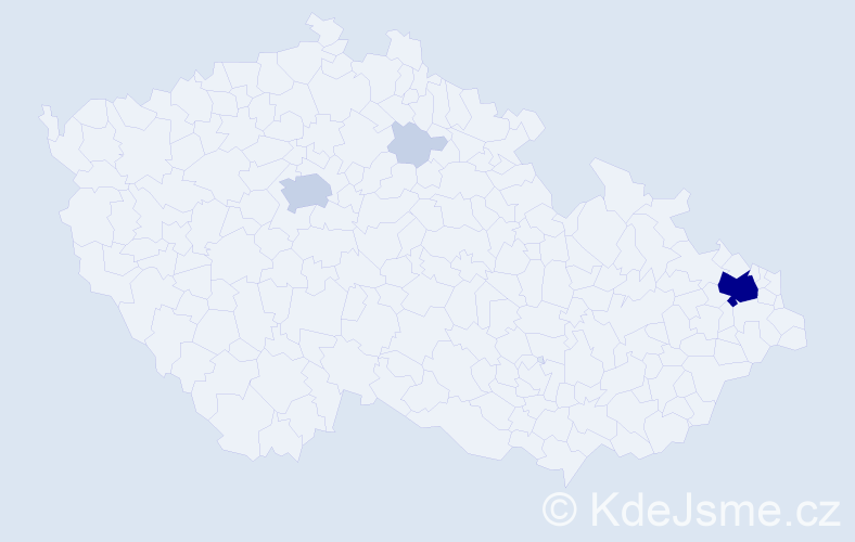 Příjmení: 'Fromeliusová', počet výskytů 27 v celé ČR