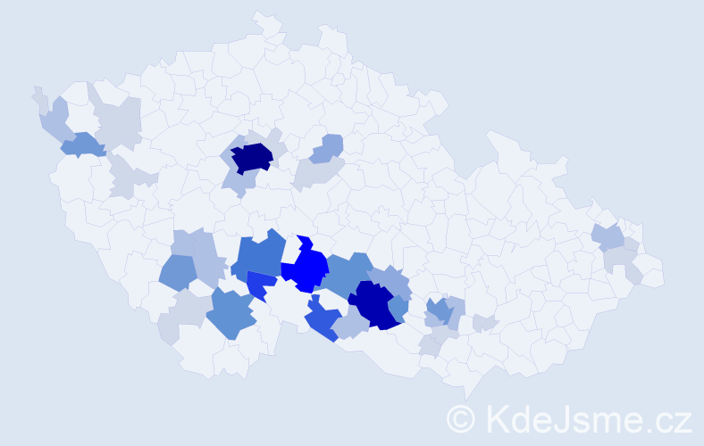 Příjmení: 'Kotoun', počet výskytů 132 v celé ČR