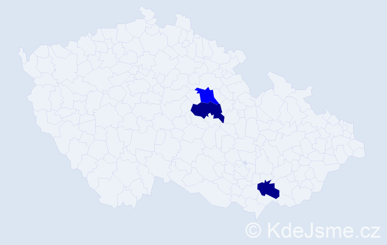 Příjmení: 'Čejgl', počet výskytů 8 v celé ČR