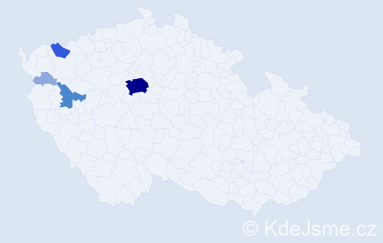 Příjmení: 'Parula', počet výskytů 11 v celé ČR