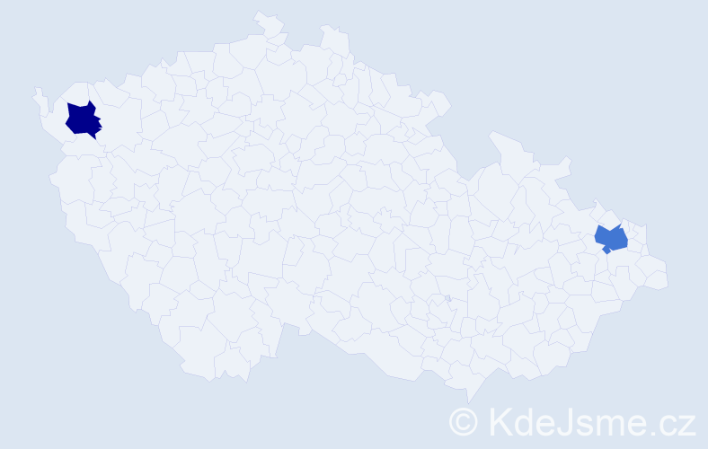 Příjmení: 'Abelovský', počet výskytů 5 v celé ČR