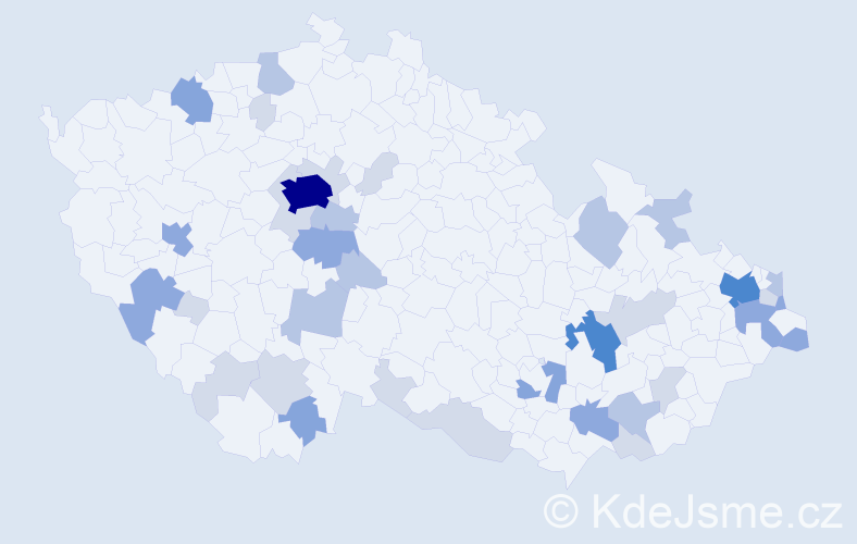 Příjmení: 'Marčan', počet výskytů 95 v celé ČR