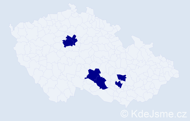 Příjmení: 'Durunda', počet výskytů 6 v celé ČR