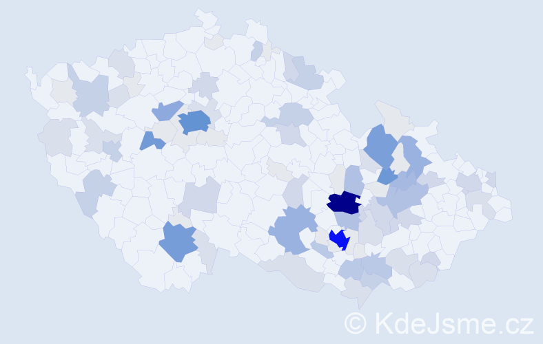 Příjmení: 'Kobylka', počet výskytů 333 v celé ČR