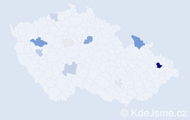 Příjmení: 'Potoki', počet výskytů 15 v celé ČR