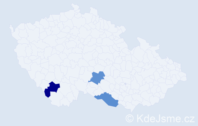 Příjmení: 'Kadlubiaková', počet výskytů 3 v celé ČR