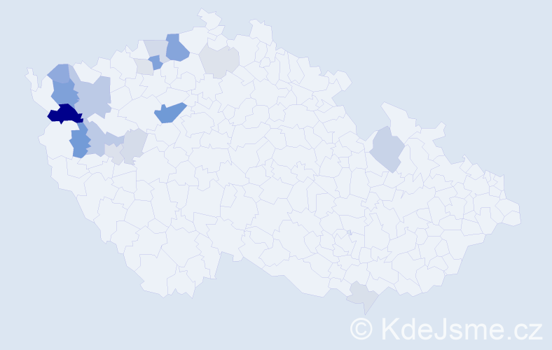 Příjmení: 'Krištová', počet výskytů 55 v celé ČR