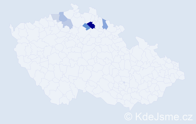 Příjmení: 'Varcl', počet výskytů 11 v celé ČR