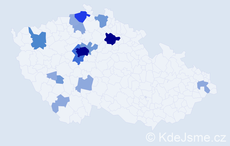 Příjmení: 'Mazáčková', počet výskytů 52 v celé ČR