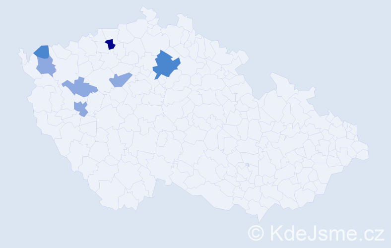 Příjmení: 'Málišová', počet výskytů 13 v celé ČR