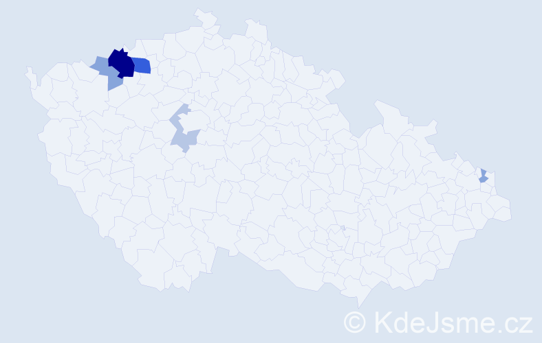 Příjmení: 'Honsková', počet výskytů 14 v celé ČR