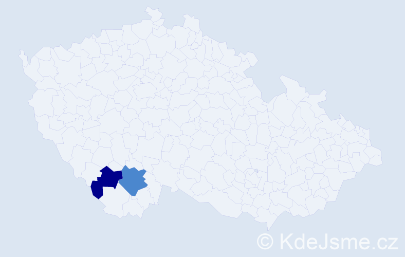 Příjmení: 'Druska', počet výskytů 4 v celé ČR