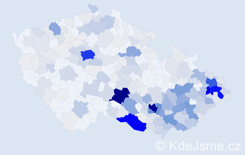 Příjmení: 'Matula', počet výskytů 1504 v celé ČR