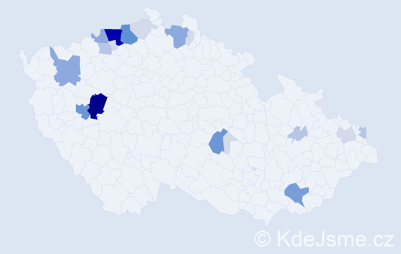 Příjmení: 'Lučková', počet výskytů 77 v celé ČR