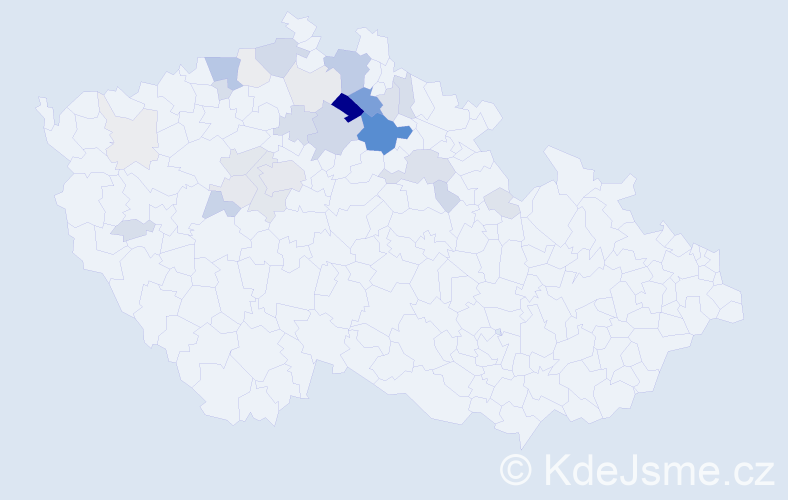 Příjmení: 'Egrt', počet výskytů 101 v celé ČR