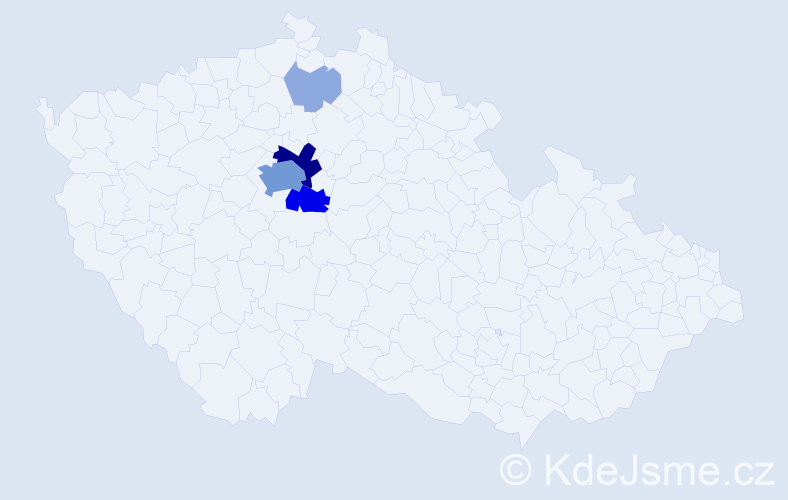Příjmení: 'Vichera', počet výskytů 14 v celé ČR