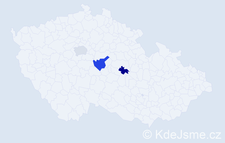 Příjmení: 'Castle', počet výskytů 8 v celé ČR
