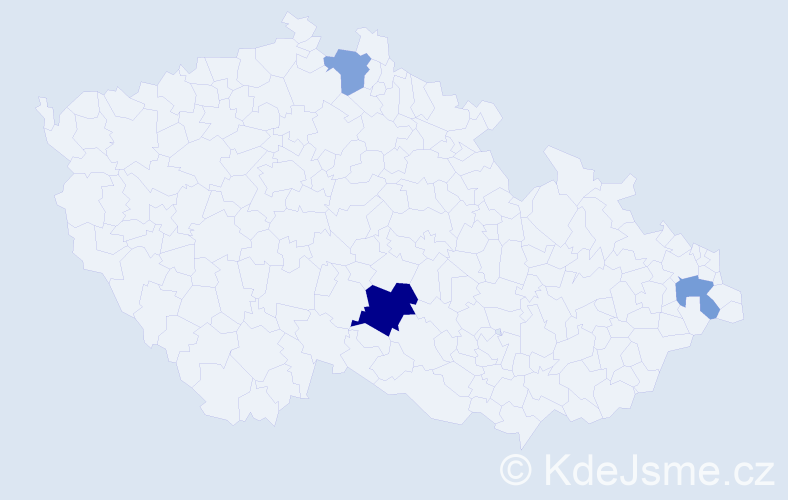 Příjmení: 'Lakata', počet výskytů 5 v celé ČR