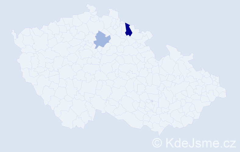 Příjmení: 'Čamler', počet výskytů 3 v celé ČR