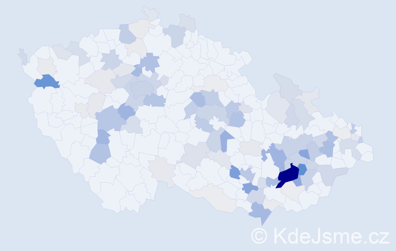 Příjmení: 'Loučková', počet výskytů 377 v celé ČR