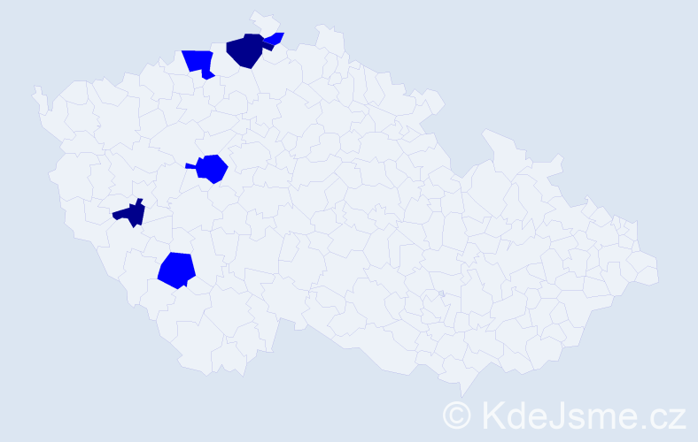 Příjmení: 'Koktán', počet výskytů 8 v celé ČR