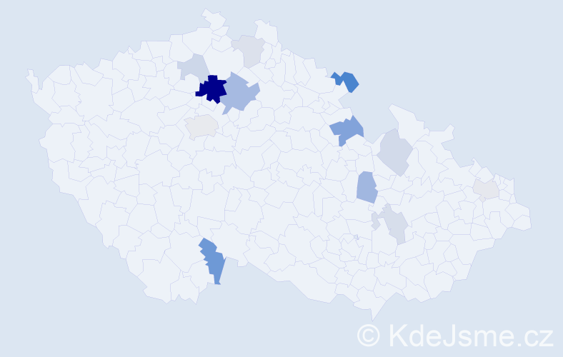 Příjmení: 'Katrenčíková', počet výskytů 28 v celé ČR