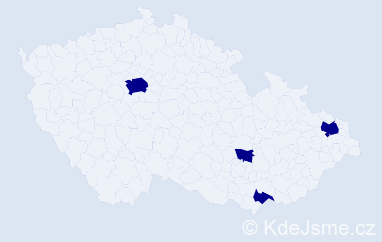 Příjmení: 'Smorada', počet výskytů 4 v celé ČR